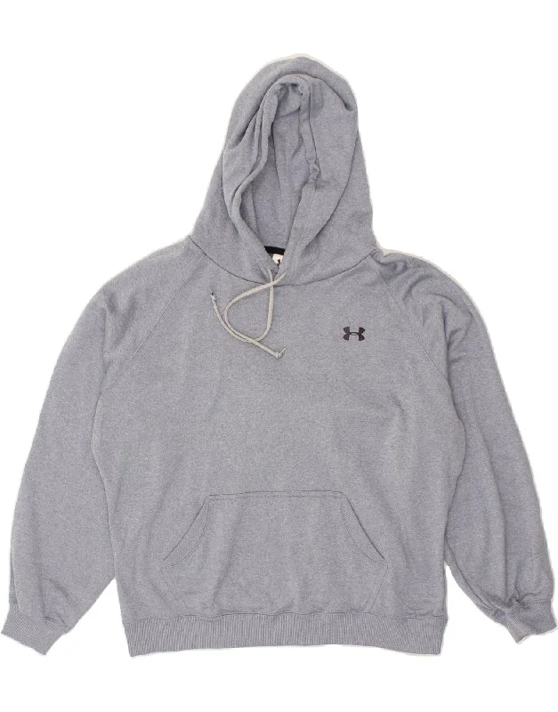 Exclusive Preview UNDER ARMOUR Womens Oversized Hoodie Jumper UK 14 Medium Grey Polyester