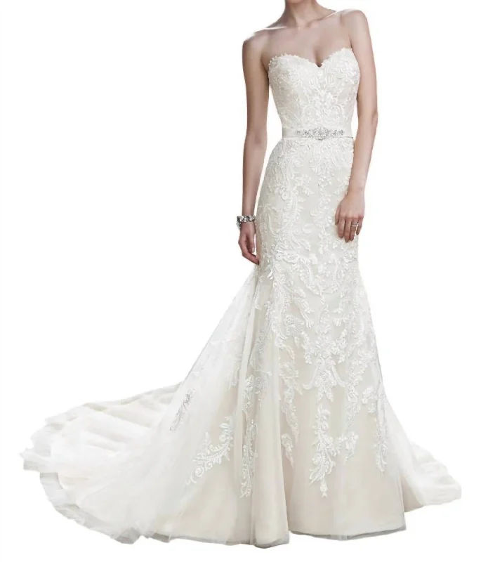 Savings Galore Winstyn Wedding Dress In Ivory Light Gold