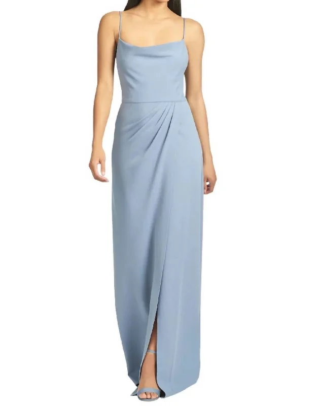 Inventory Reduction Paulina Gown In Slate Blue