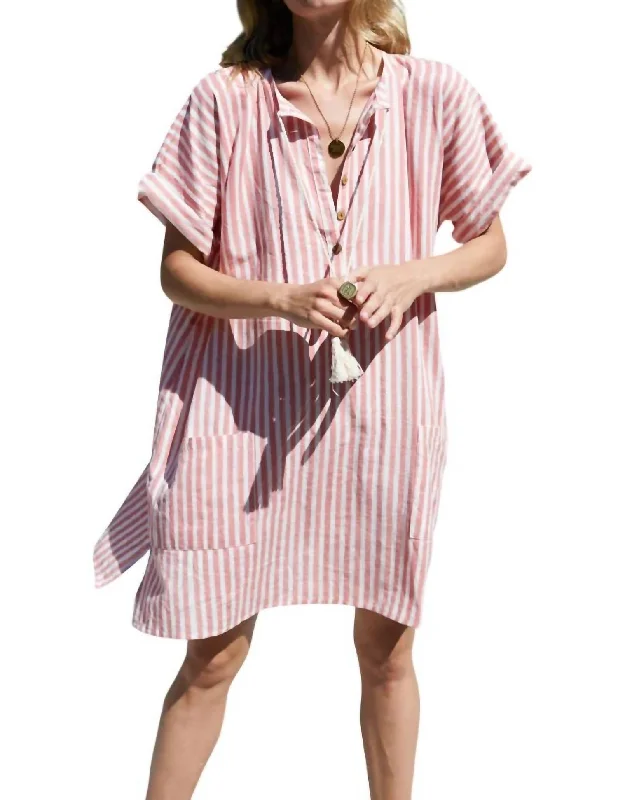 Markdown Madness Baja Caftan Dress In Muted Clay