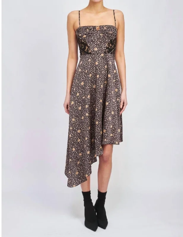 Early Access Ambretta Midi Dress In Black