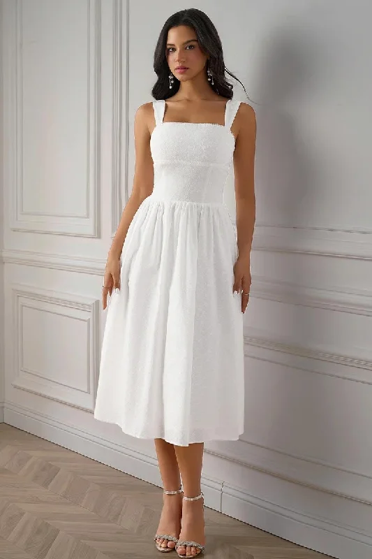 Price Break Beyond Classy White Midi Dress