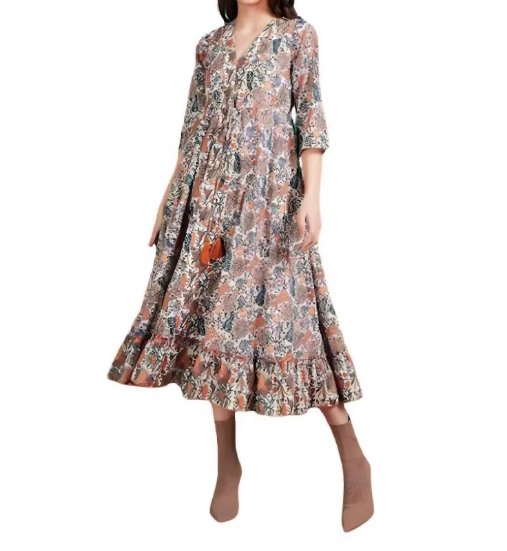 One-DAY Sale Peyton Midi Dress In Orange Joey