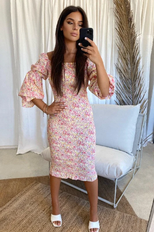 Early Bird Discount Courtney Dress - Sunset Floral