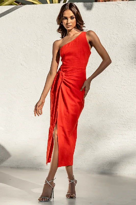 Customer Appreciation Sale Averie Midi Dress - Fire