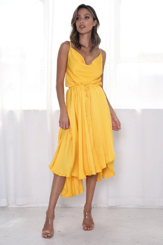 Act Fast Sunshine Midi Dress - Mango