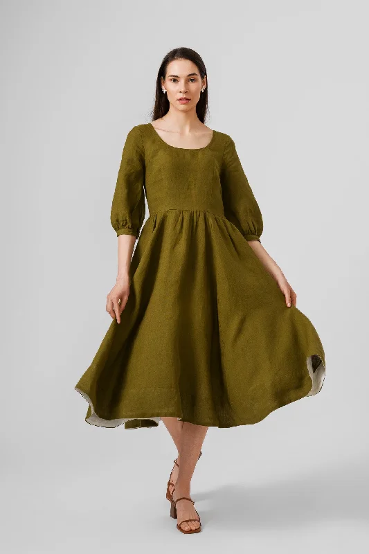 Instant Discount Carmen dress, 3/4 Sleeve