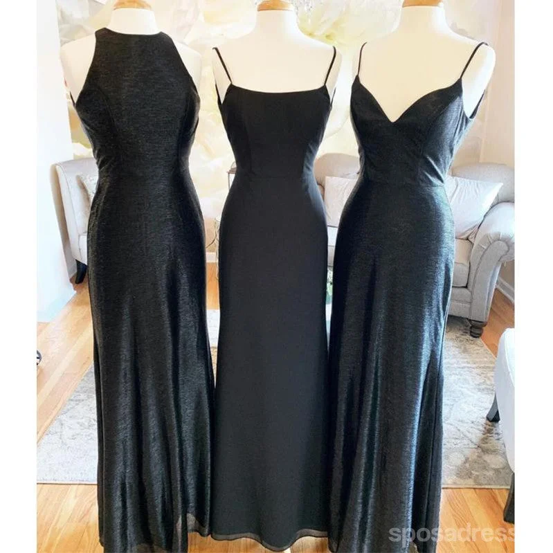 Friends and Family Sale Mismatched Mermaid Black Long Cheap Bridesmaid Dresses Online, WG679