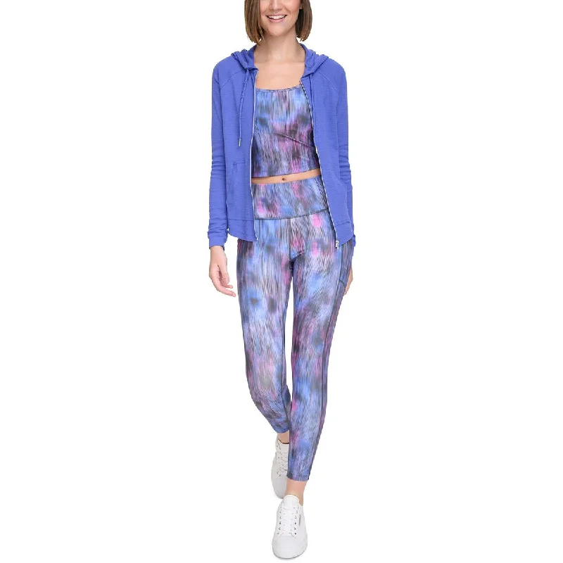 Exclusive Preview Womens Cotton Blend Waffle Knit Zip Hoodie