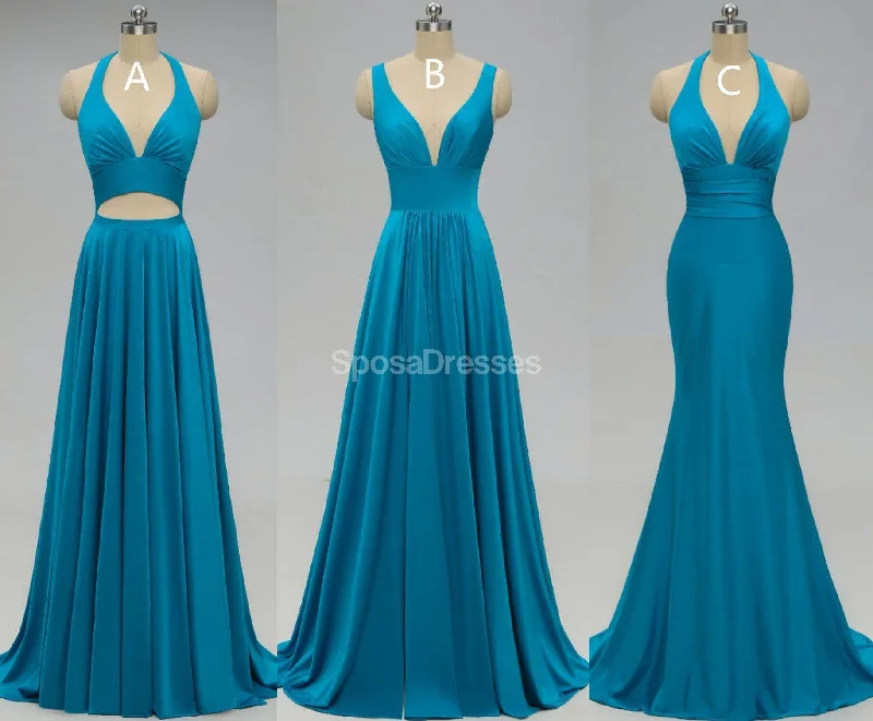 Deal Dash V-neck Side Slit Unique Long Cheap Bridesmaid Dresses Online, WG578