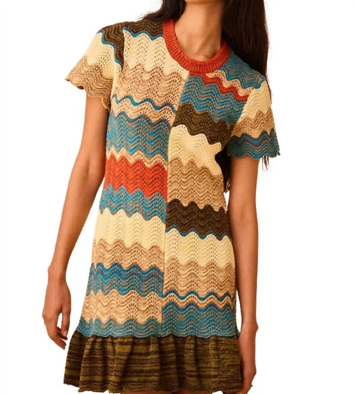 Overstock Bernadette Dress In Autumn Wave