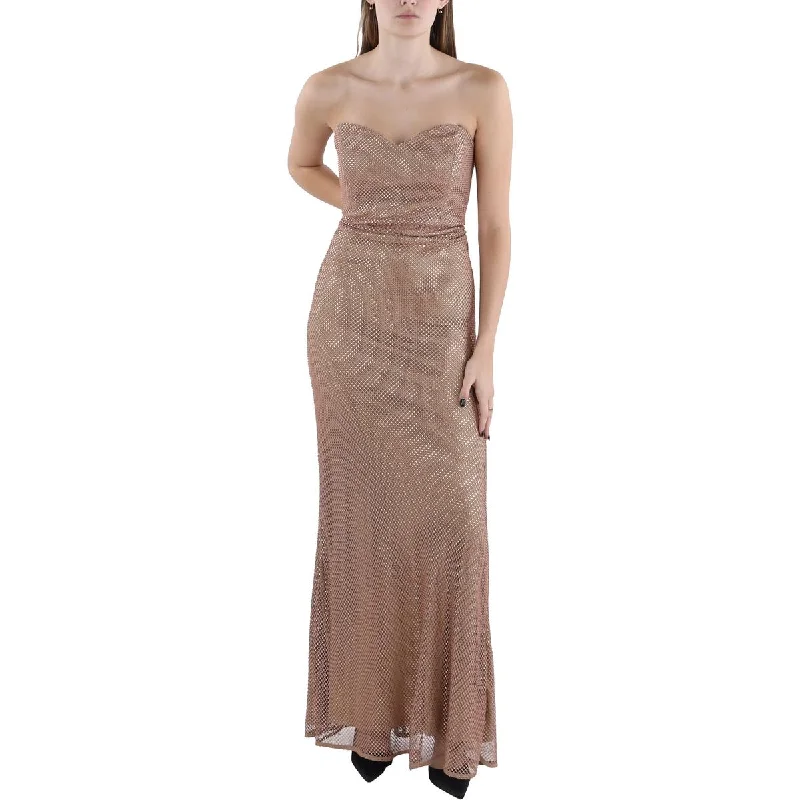 Limited Edition Womens Fishnet Embellished Evening Dress
