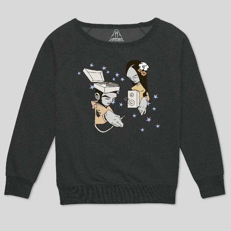 Midnight Sale RCA LOVE WOMEN'S SCOOP NECK SWEATSHIRT