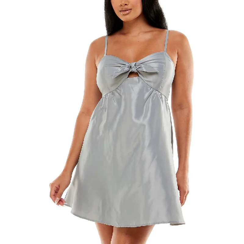 Low Prices Juniors Womens Cocktail Mini Fit & Flare Dress