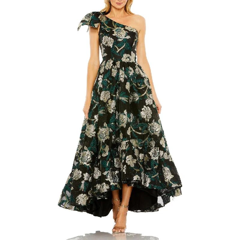 Instant Savings Womens Metallic Maxi Evening Dress