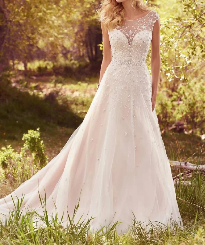 Final Markdown Freesia Wedding Dress In Vintage Mist/pewter