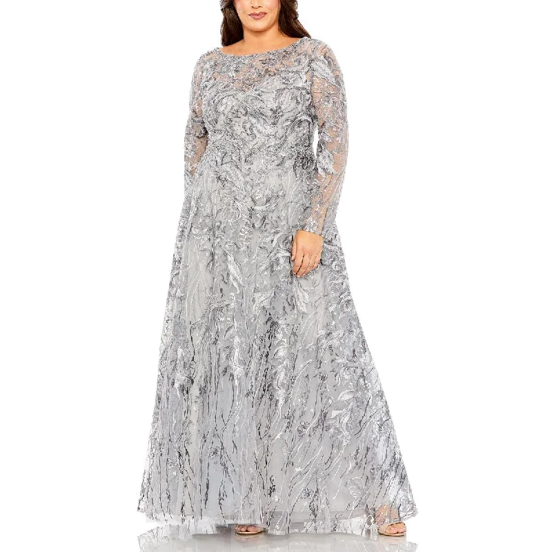 Amazing Deals Plus Womens Embellished Long Evening Dress