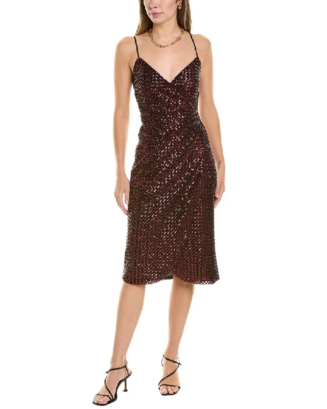Hurry In Nanette Nanette Lepore Sequin Faux Wrap Dress