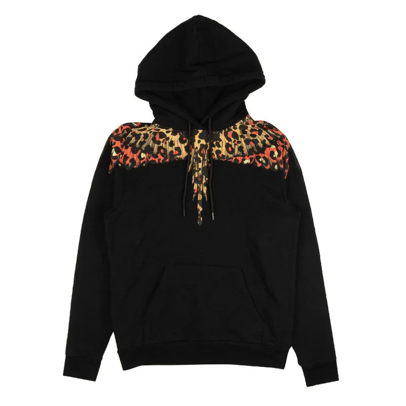 Exclusive Offers MARCELO BURLON Black Leopard Wings Cotton Hoodie