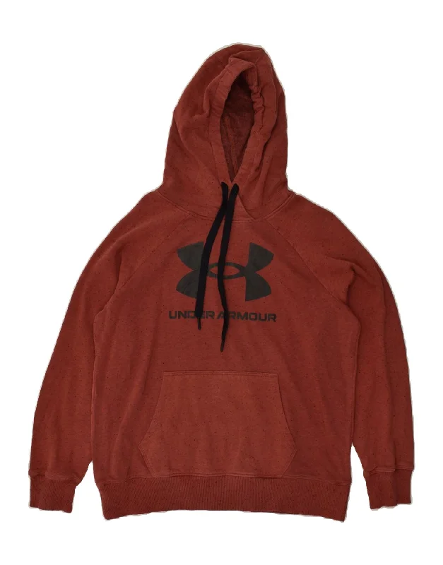 Blowout Sale UNDER ARMOUR Womens Loose Fit Graphic Hoodie Jumper UK 14 Medium Red