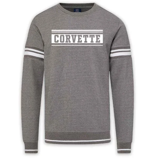 Deal Frenzy Corvette Donovan Striped Rib Crew Sweatshirt
