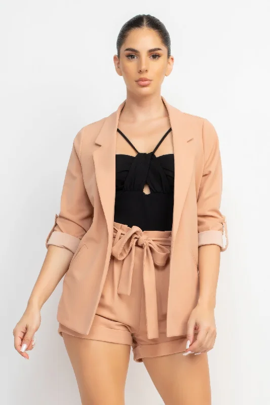Holiday Sale Roll-up Quarter Sleeve Jacket