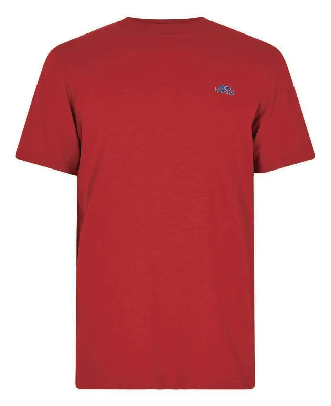 Weekend Special Fished Organic Branded Tee - Barberry Red Marl