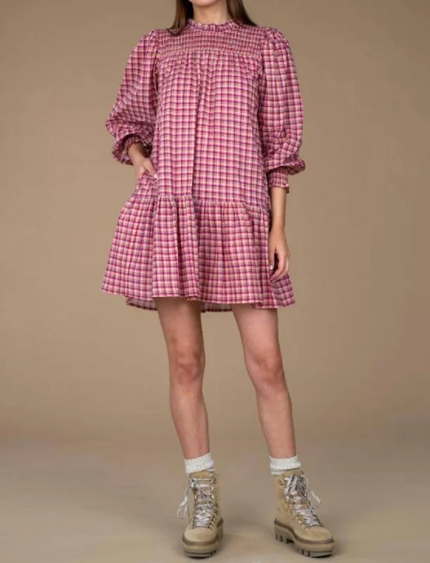 Overstock Sale Lucy Dress In Big Sky Plaid
